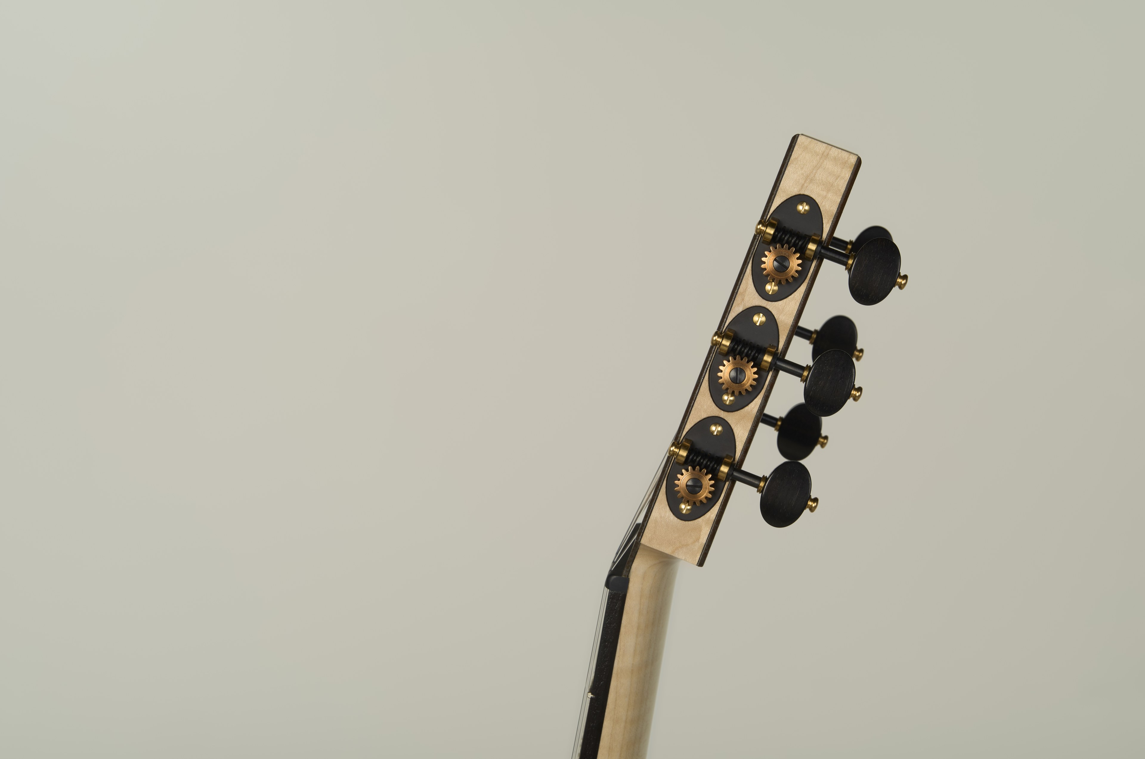Tuning machines on a Jazzabella headstock