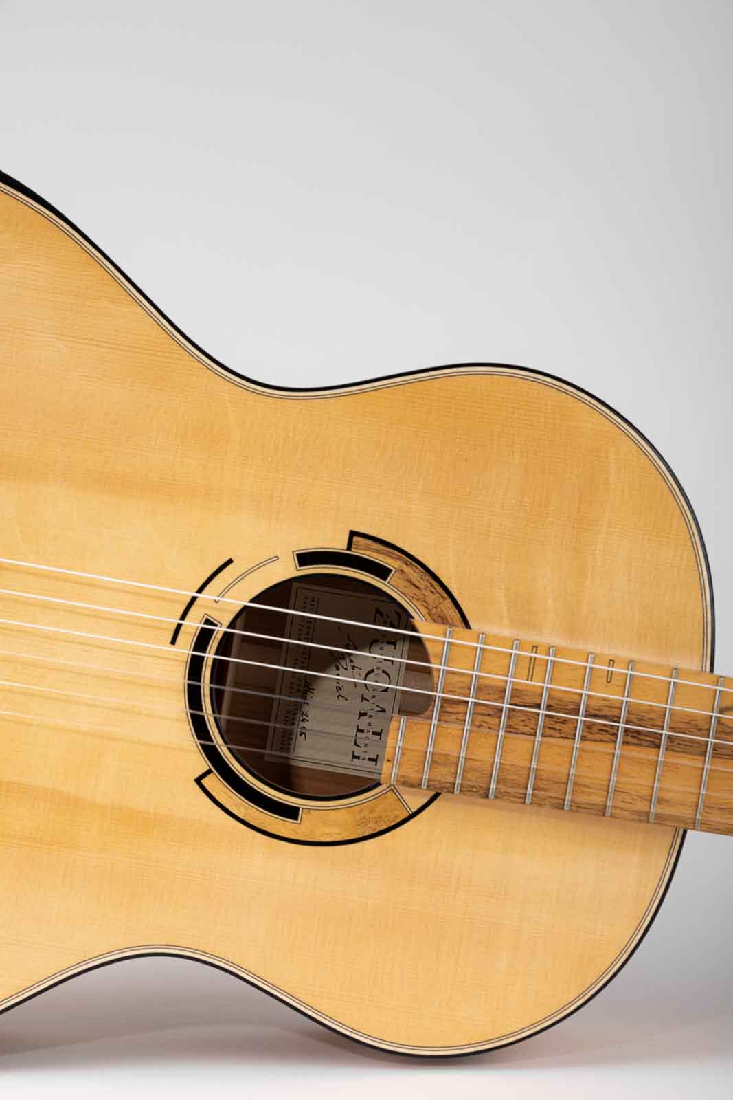 Spruce top and rosette on an Aline